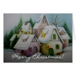 White Christmas greeting card.