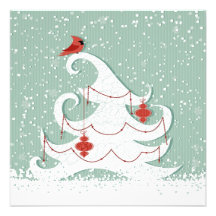 White Christmas Invitation