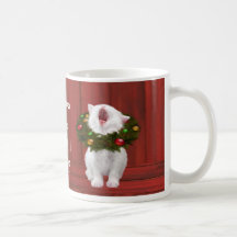 White Christmas kitten Coffee Mugs