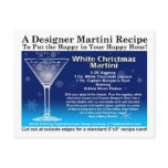 White Christmas Martini Recipe Postcard
