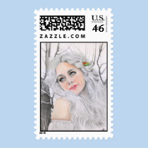 White Christmas Postage stamps