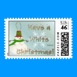 White Christmas Postage Stamp stamps