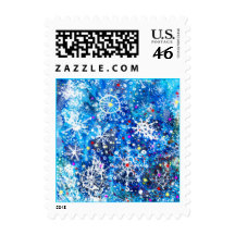 White Christmas Postage Stamp