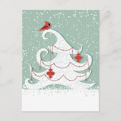 White Christmas Postcard