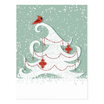 White Christmas Postcard
