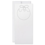 White Christmas Pudding. Simple Black Line. Rack Card