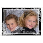 White Christmas Snowflake Photo Card Folded