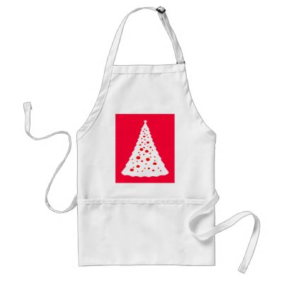 WHITE CHRISTMAS TREE aprons