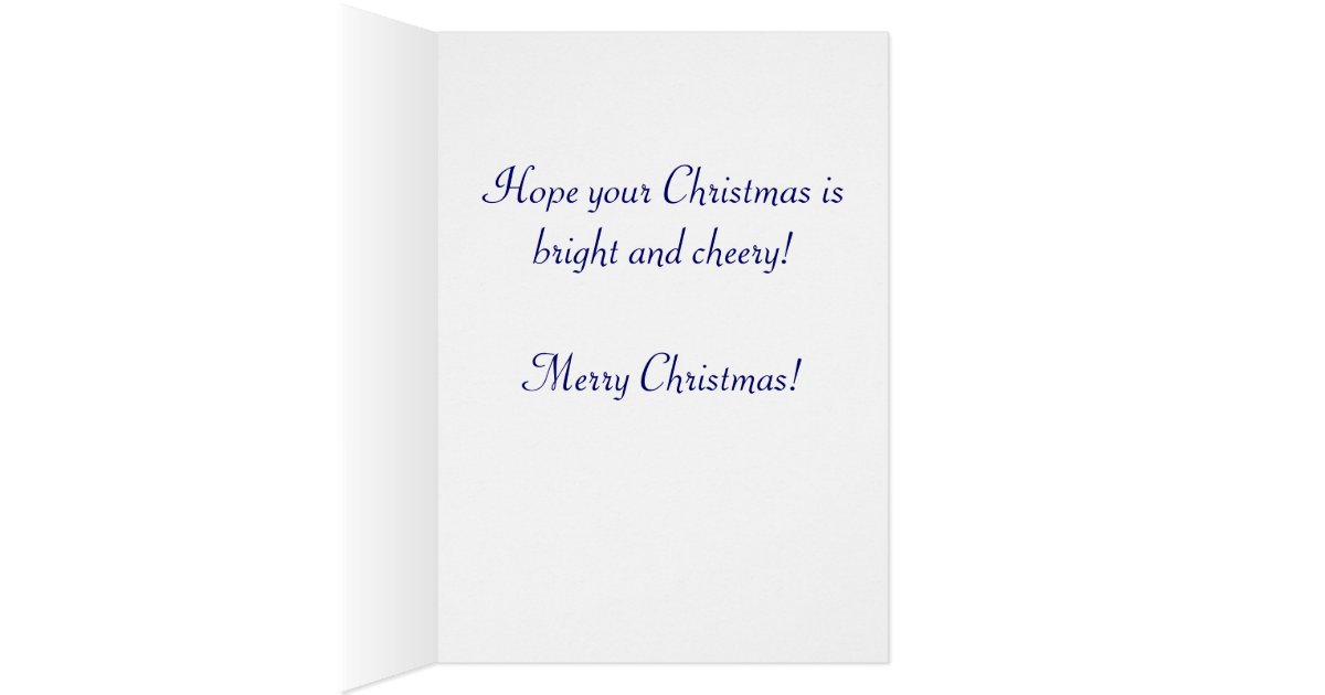 White Christmas Tree Card Zazzle