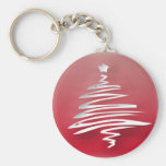 White Christmas Tree Key Chain