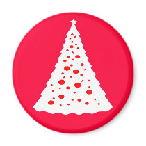WHITE CHRISTMAS TREE magnets by KABSANNIE WHITE CHRISTMAS TREE magnets
