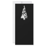 White Christmas Tree. On black background. Custom Rack Card