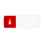 White Christmas Tree. On Red. Modern. Return Address Labels