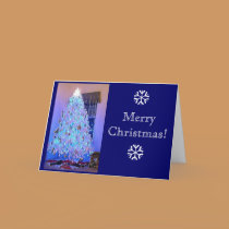 White Christmas Tree Painting cards