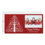 White Christmas Tree Photo Card