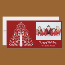 White Christmas Tree photo cards by loraseverson White Christmas Tree photo cards