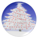 White Christmas Tree Plate