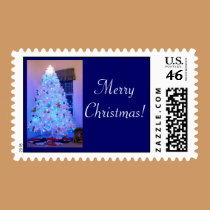 White Christmas Tree postage