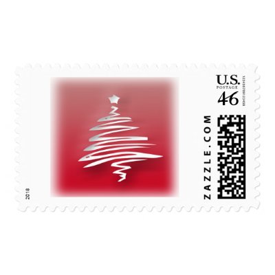 White Christmas Tree postage