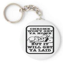 White Chrome Get Home Laid Key Chain