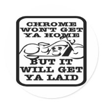 White Chrome Get Home Laid stickers by WhiteTiger_LLC White Chrome Get Home Laid stickers