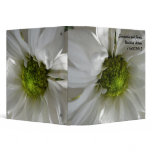 White Chrysanthemum Custom Wedding Album 3 Ring Binders