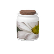 White Chrysanthemum flower candy jar candy jars