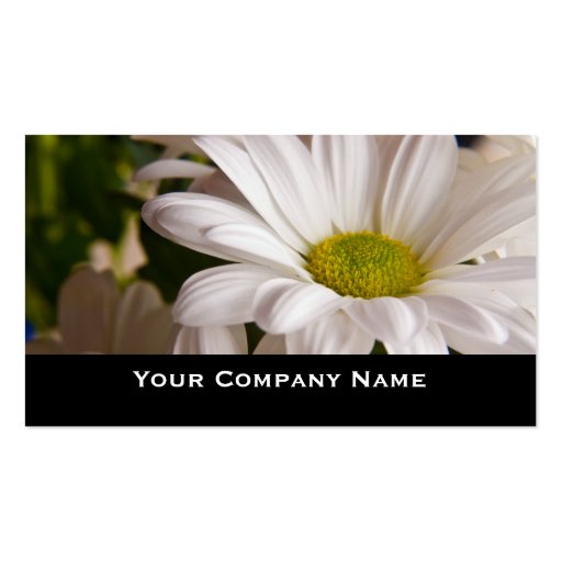 White Chrysanthemum flower Custom Business Cards
