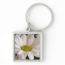 White Chrysanthemum flower keychain keychains