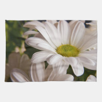 White Chrysanthemum flower kitchen tea towel kitchen towels