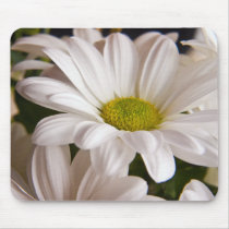 White Chrysanthemum flower mouse mat mousepads