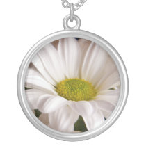 White Chrysanthemum flower necklace necklaces