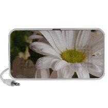 White Chrysanthemum flower portable Doodle Speaker speakers