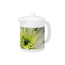 White Chrysanthemum flower teapot teapots