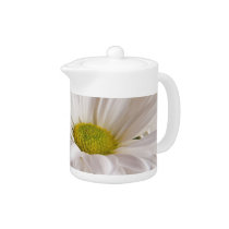 White Chrysanthemum flower teapot teapots