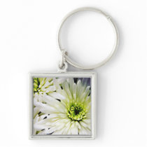 White Chrysanthemum keychain keychains