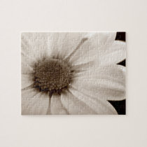 White Chrysanthemum sepia flower jigsaw puzzle puzzles