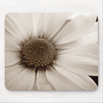 White Chrysanthemum sepia flower mousepad mousepads