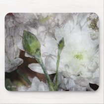 White Chrysanthemums Mousepad mousepads