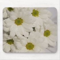 white chrysanthemums mousepads