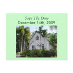 White Church Save The Date Postcards White Church Save The Date Postcards