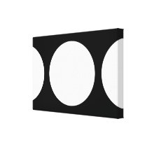 White Circles on Black canvas prints