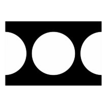 White Circles on Black posters