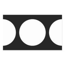 White Circles on Black stickers