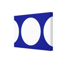 White Circles on Blue canvas prints