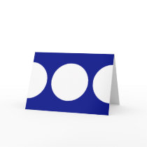 White Circles on Blue cards