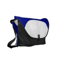 White Circles on Blue messenger bags