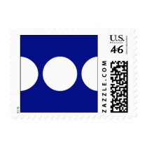 White Circles on Blue stamps