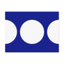 White Circles on Blue postcards