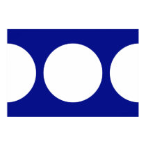 White Circles on Blue posters